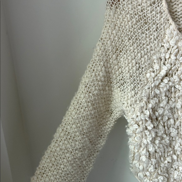 Sleeping on Snow Anthropologie Wool Blend Boucle Popcorn Cropped Cardigan Size S - Picture 6 of 11